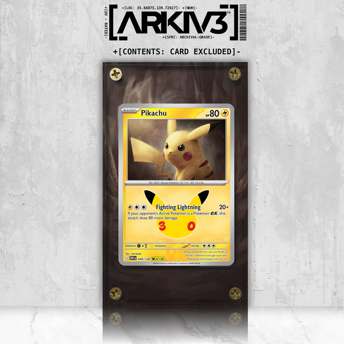 [UNIT: 49/128] // Pikachu Extended Art Display Case - Raw
