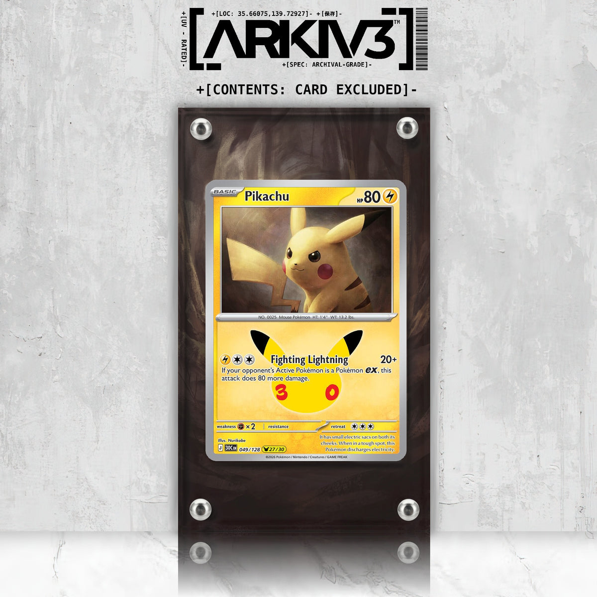[UNIT: 49/128] // Pikachu Extended Art Display Case - Raw