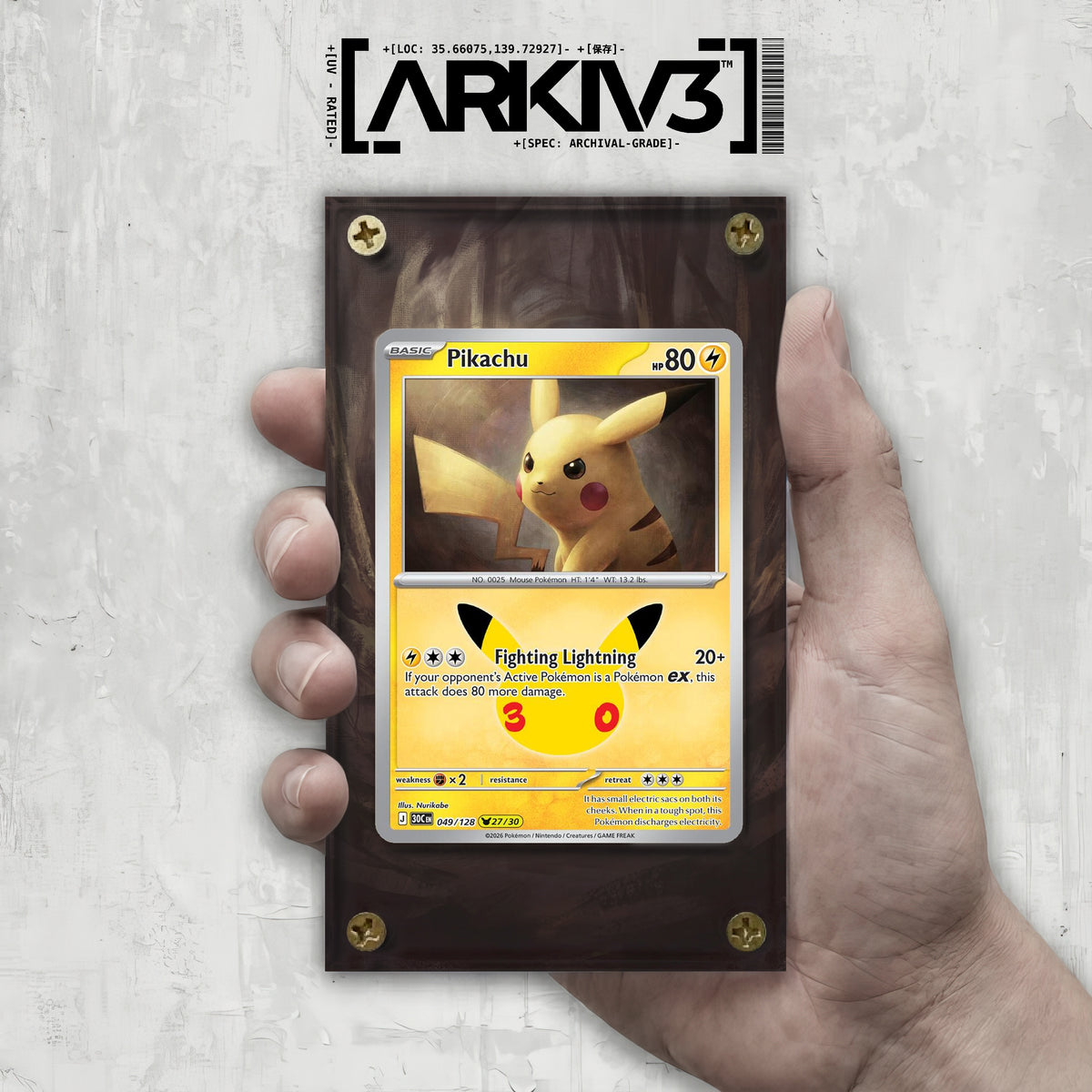 [UNIT: 49/128] // Pikachu Extended Art Display Case - Raw