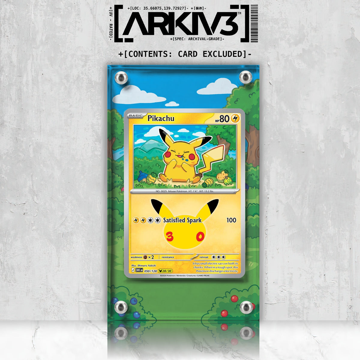 [UNIT: 50/128] // Pikachu Extended Art Display Case - Raw