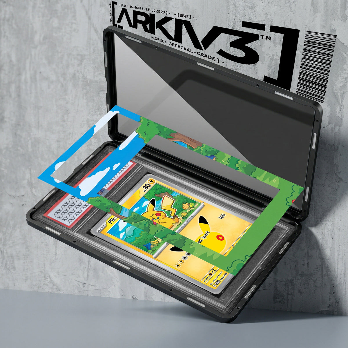ARKIV3 PSA graded exploded mockup