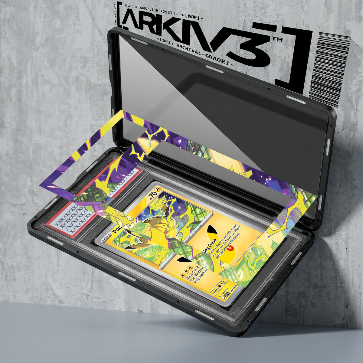 ARKIV3 PSA graded exploded mockup
