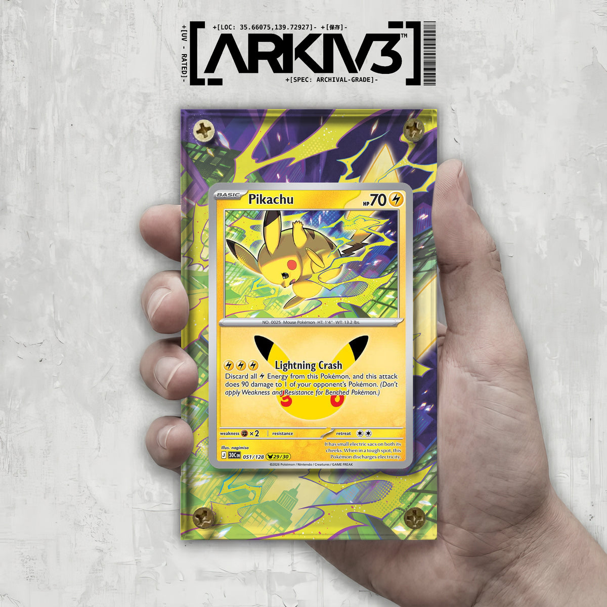 [UNIT: 51/128] // Pikachu Extended Art Display Case - Raw