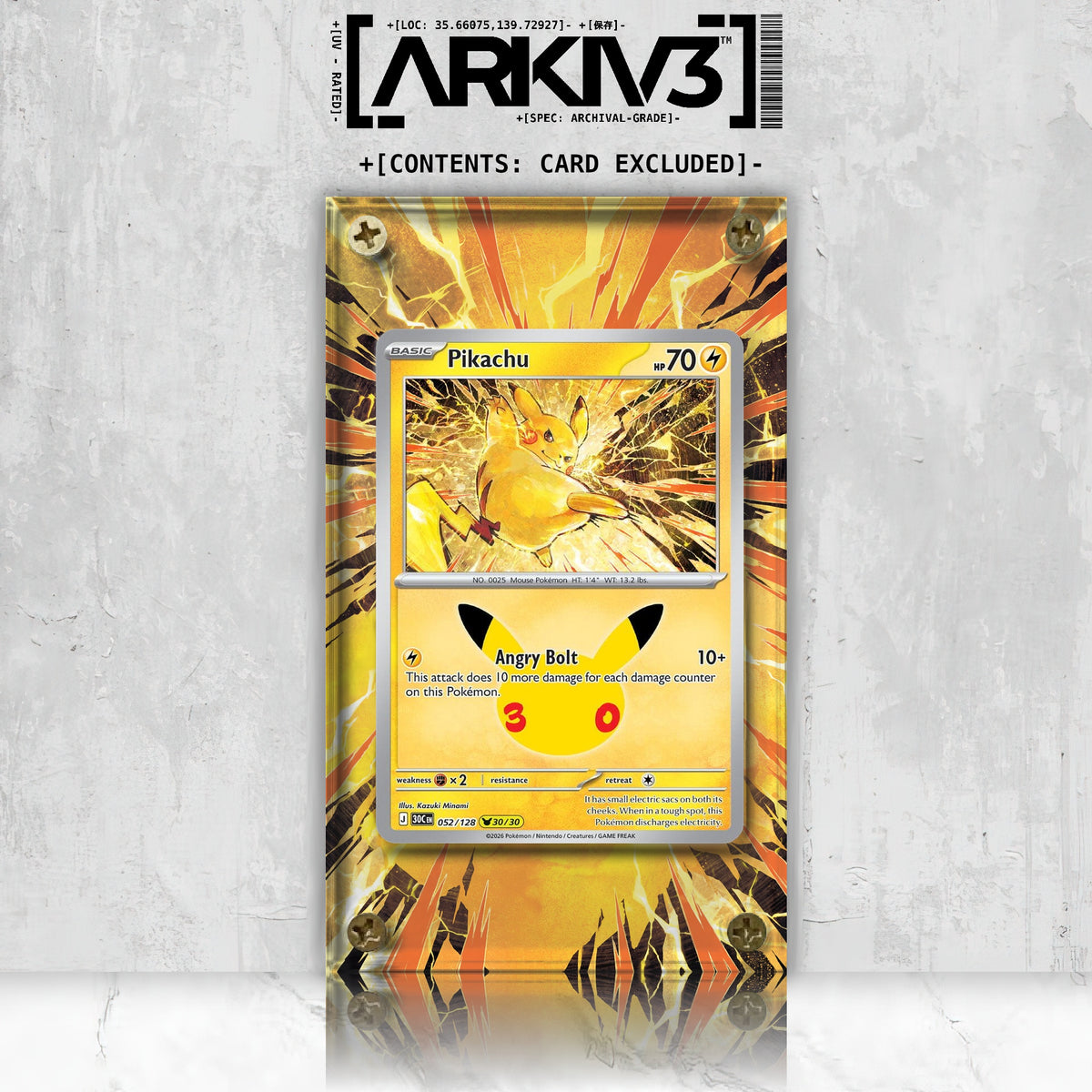 [UNIT: 52/128] // Pikachu Extended Art Display Case - Raw