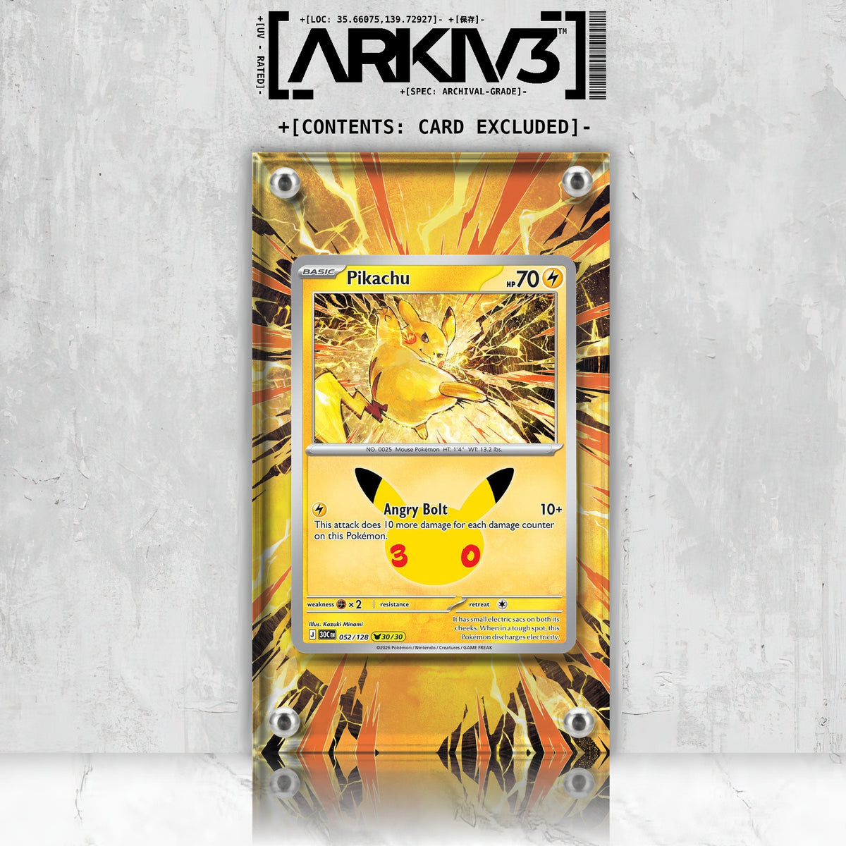 [UNIT: 52/128] // Pikachu Extended Art Display Case - Raw