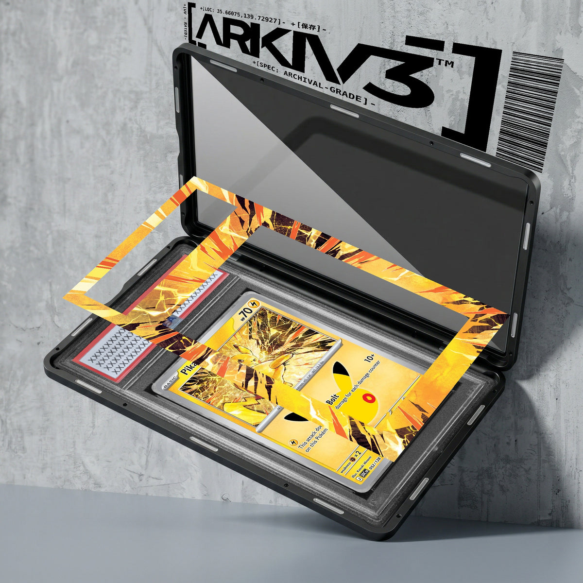ARKIV3 PSA graded exploded mockup