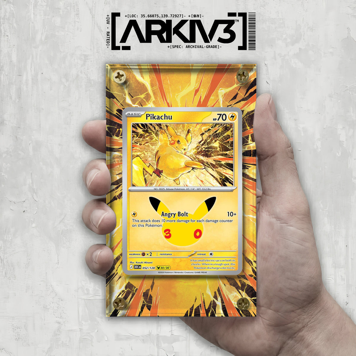 [UNIT: 52/128] // Pikachu Extended Art Display Case - Raw
