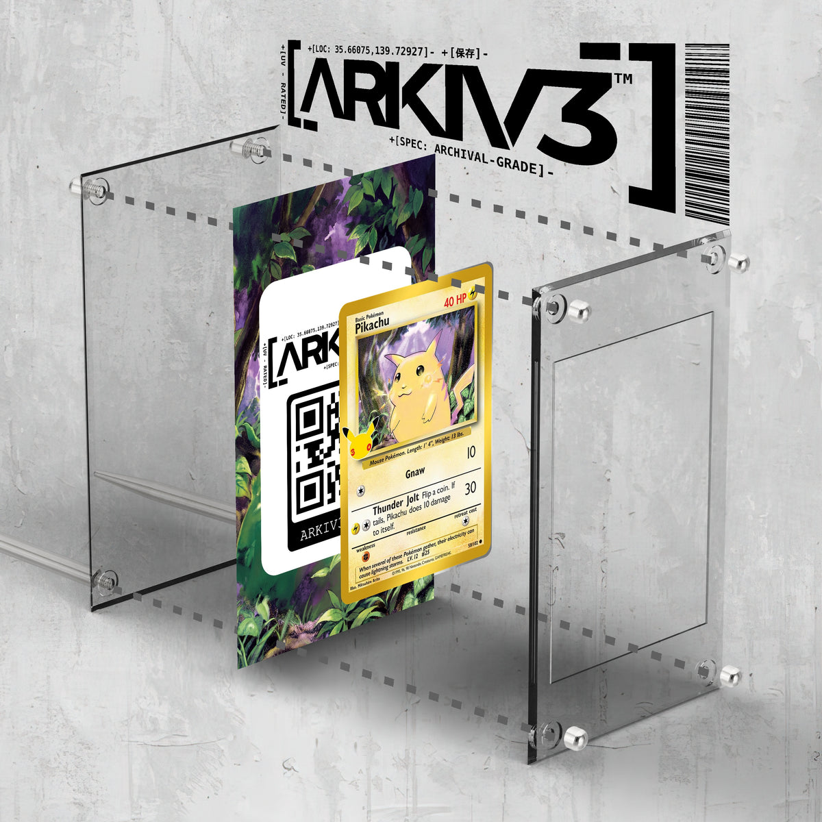 [UNIT: 58/102] // Pikachu Extended Art Display Case - Raw