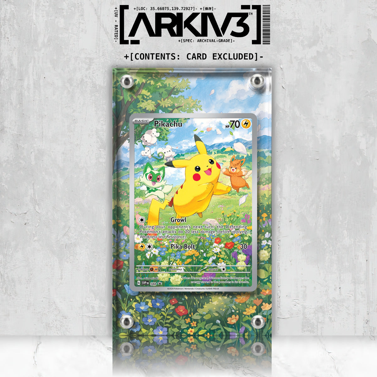 [UNIT: 88] // Pikachu Extended Art Display Case - Raw