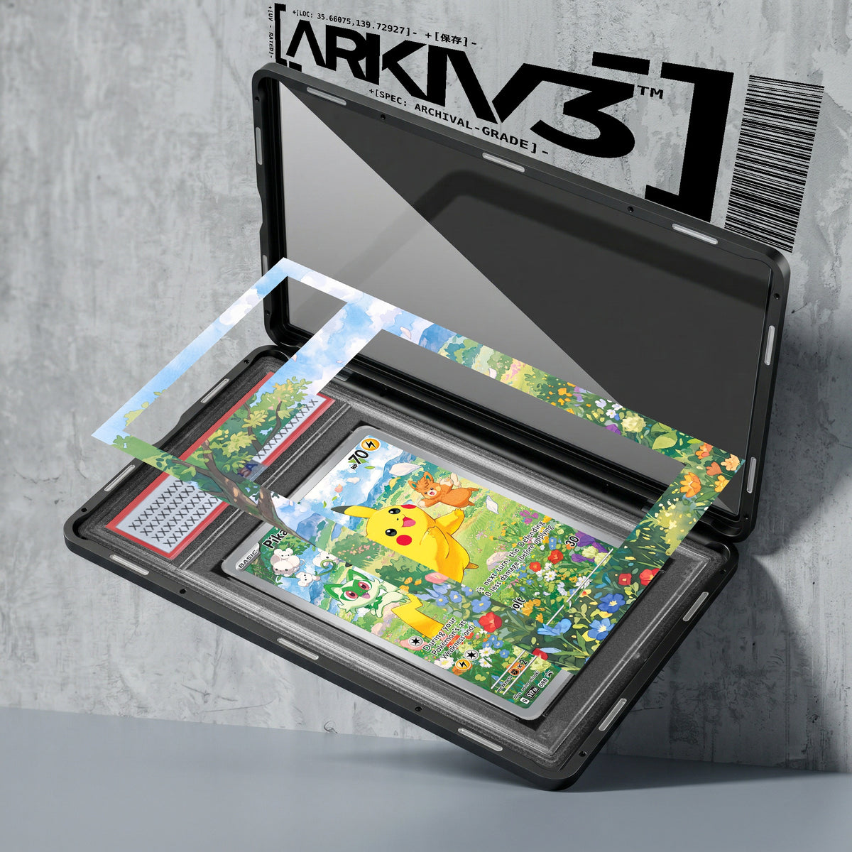 ARKIV3 PSA graded exploded mockup