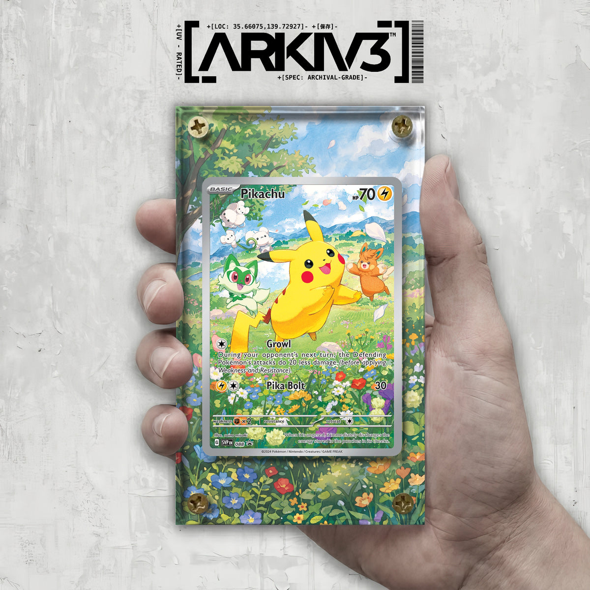 [UNIT: 88] // Pikachu Extended Art Display Case - Raw