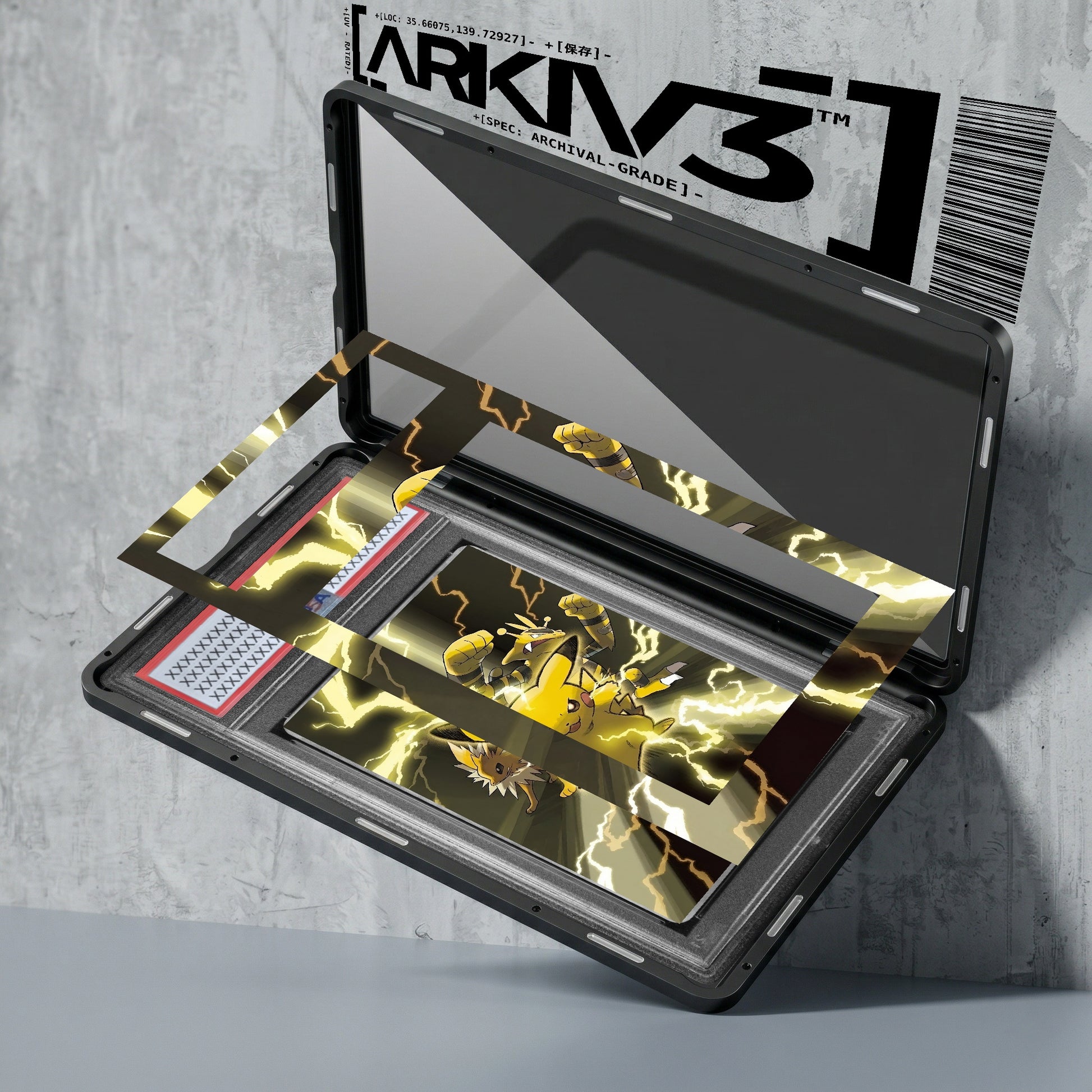 ARKIV3 PSA graded exploded mockup