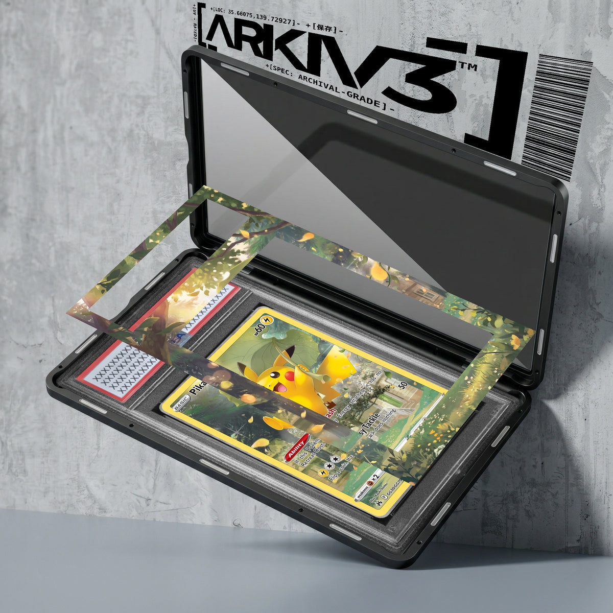 ARKIV3 PSA graded exploded mockup