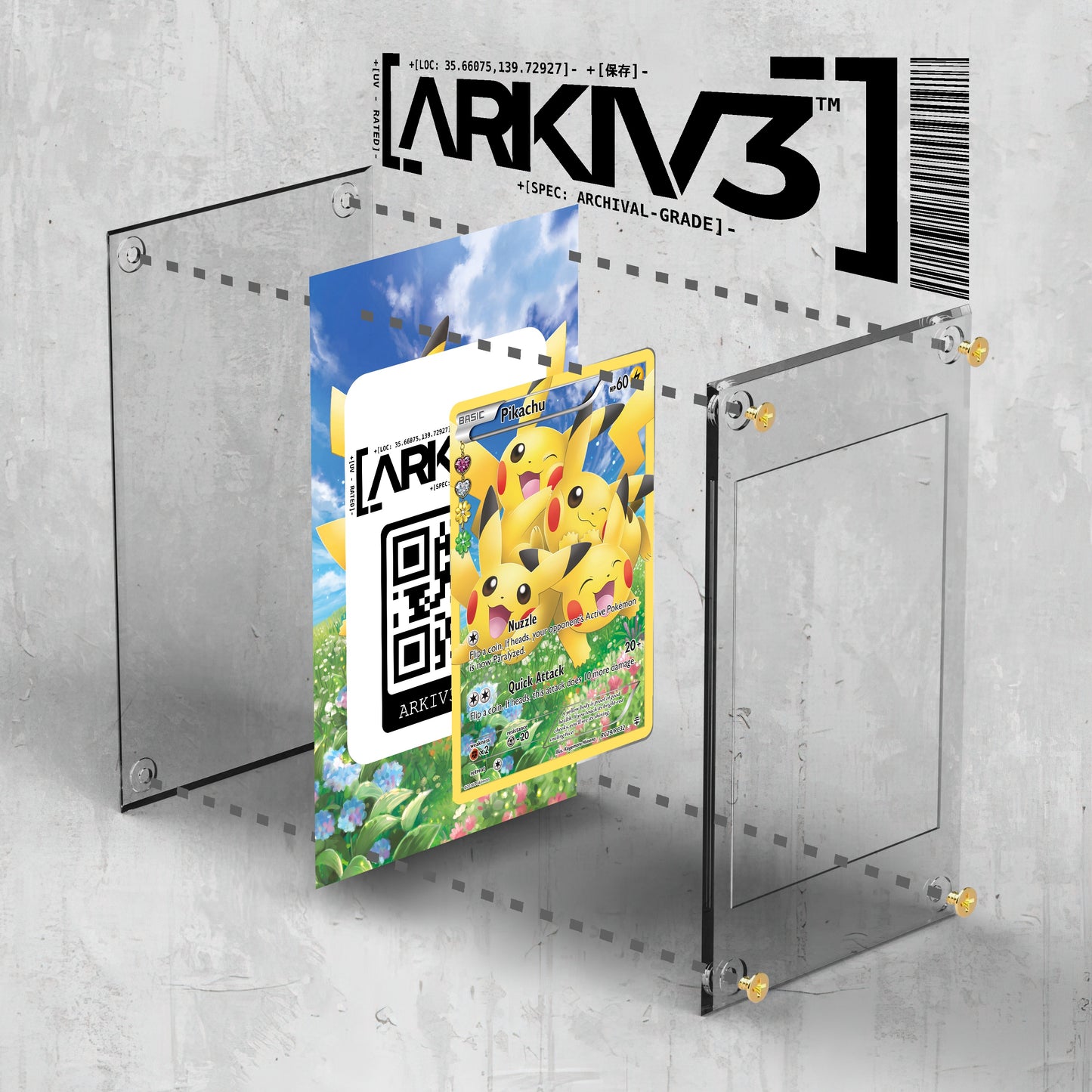 [UNIT: RC29/83] // Pikachu Extended Art Display Case - Raw