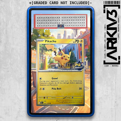 [UNIT: 062/193] // Pikachu Rain City Showcase Extended Art Display Case - Graded