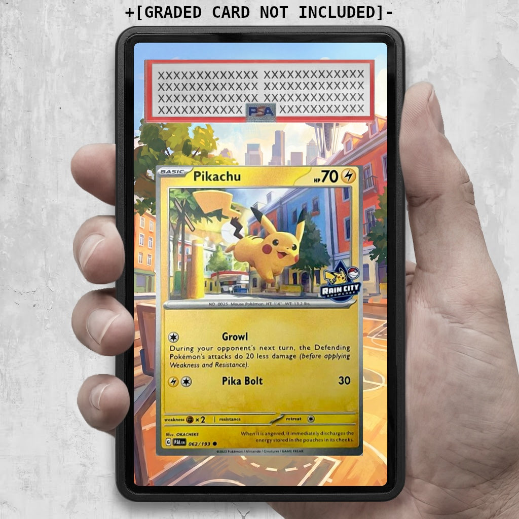 [UNIT: 062/193] // Pikachu Rain City Showcase Extended Art Display Case - Graded