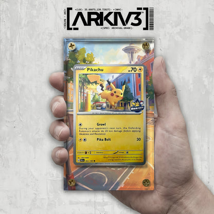[UNIT: 062/193] // Pikachu Rain City Showcase Extended Art Display Case - Raw