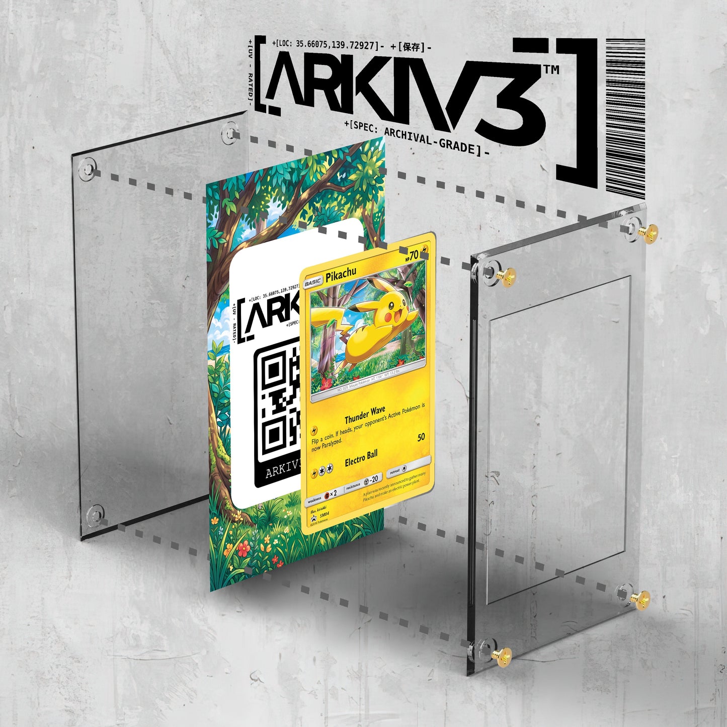 [UNIT: SM04] // Pikachu Extended Art Display Case - Raw
