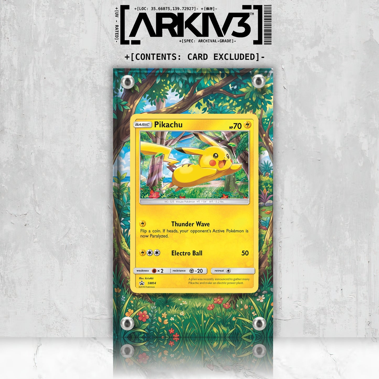 [UNIT: SM04] // Pikachu Extended Art Display Case - Raw