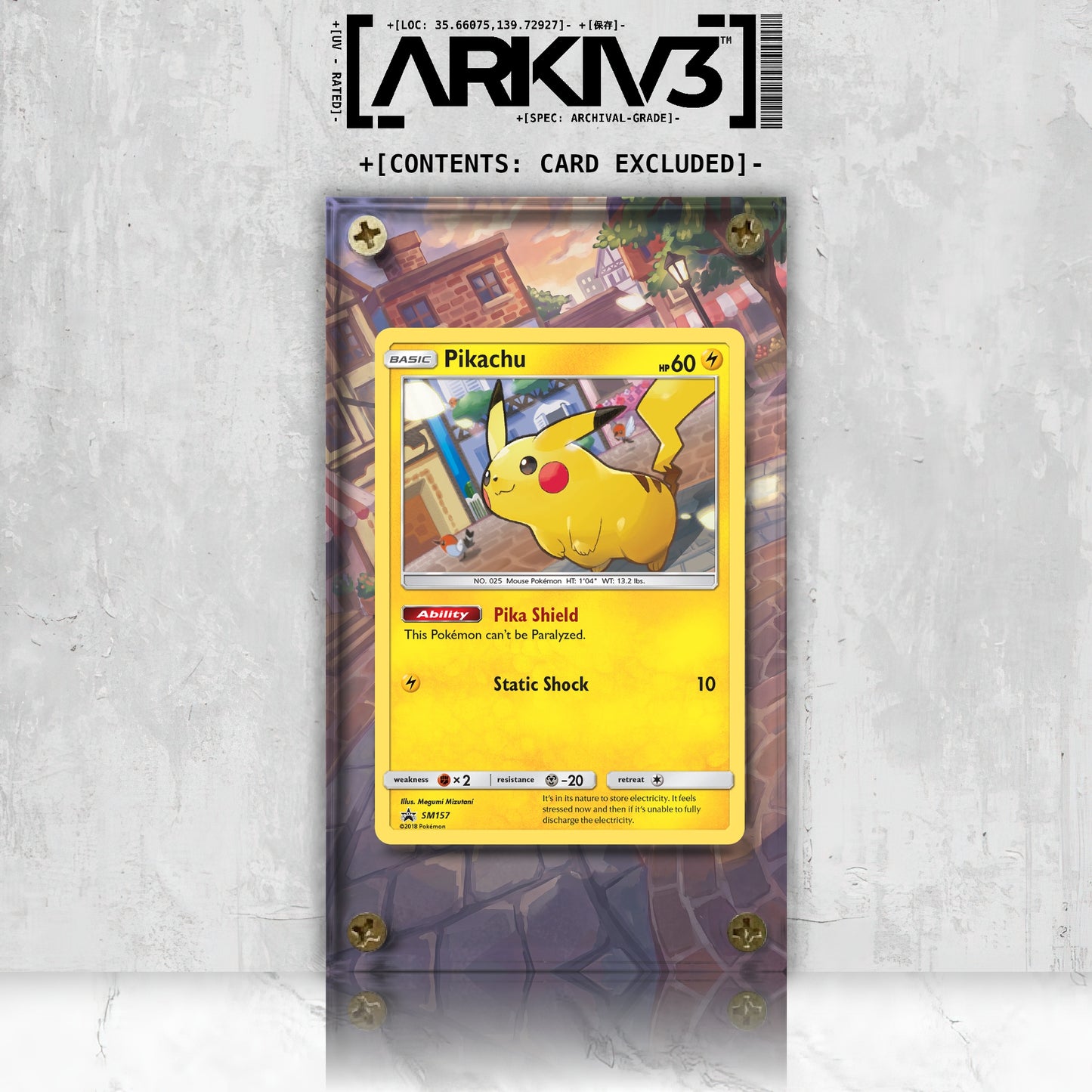 [UNIT: SM157] // Pikachu Extended Art Display Case - Raw