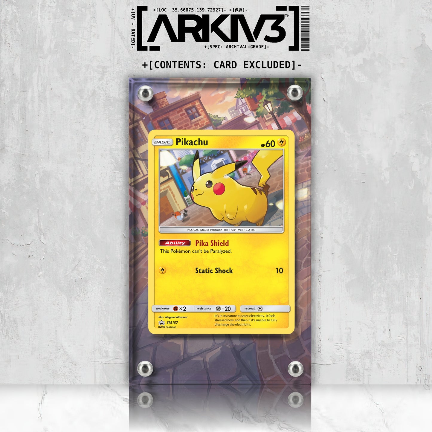 [UNIT: SM157] // Pikachu Extended Art Display Case - Raw