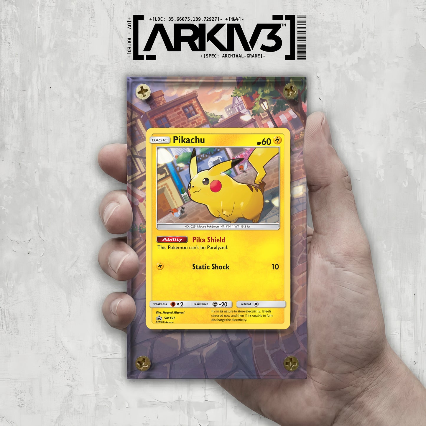 [UNIT: SM157] // Pikachu Extended Art Display Case - Raw