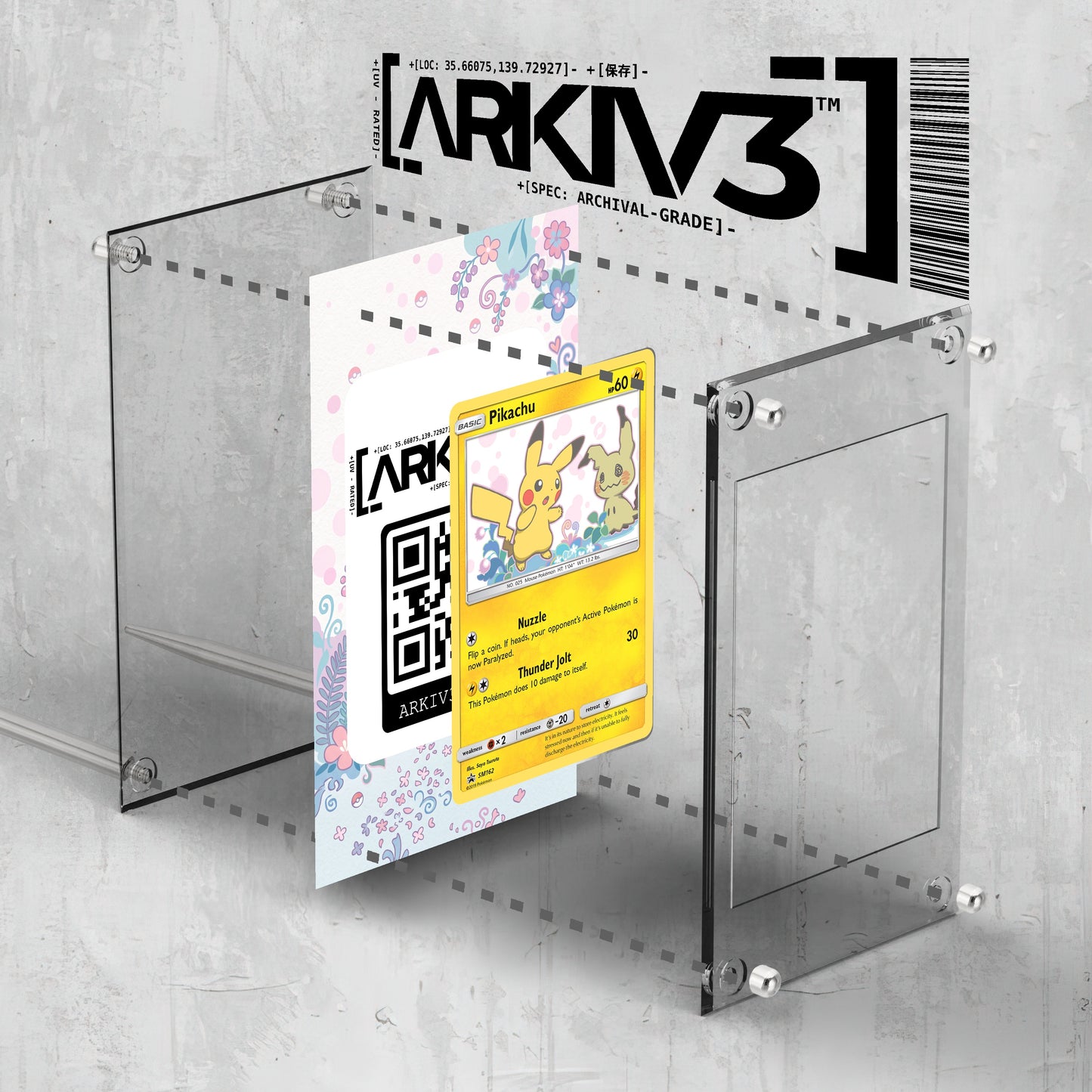 [UNIT: SM162] // Pikachu Extended Art Display Case - Raw