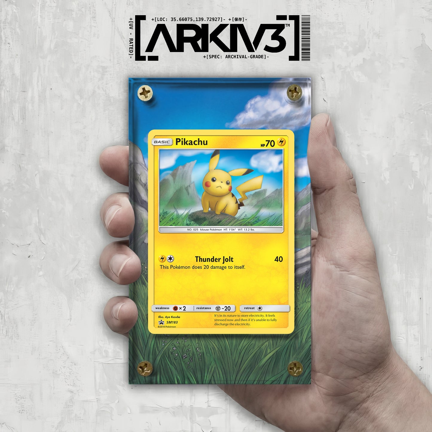 [UNIT: SM183] // Pikachu Extended Art Display Case - Raw