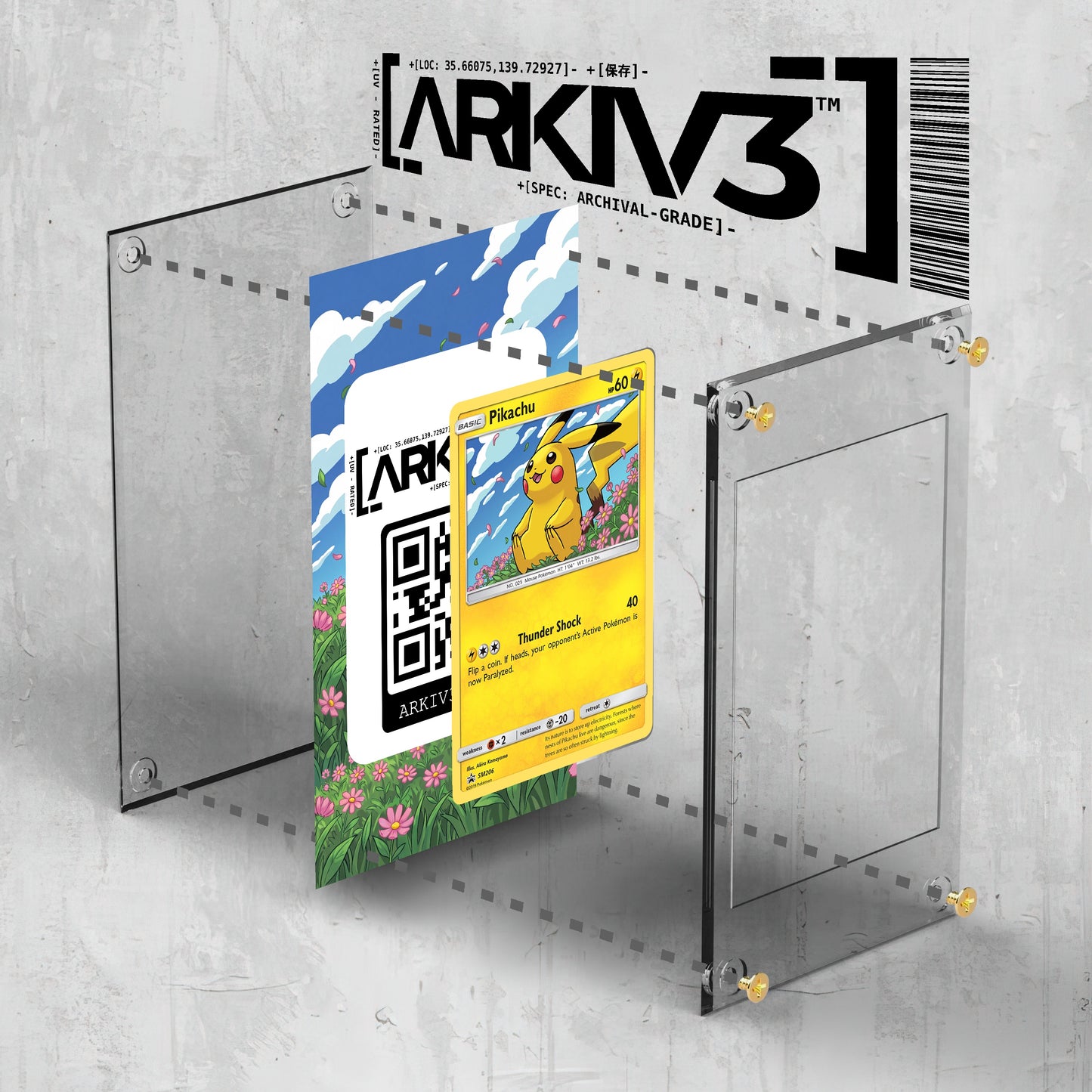 [UNIT: SM206] // Pikachu Extended Art Display Case - Raw