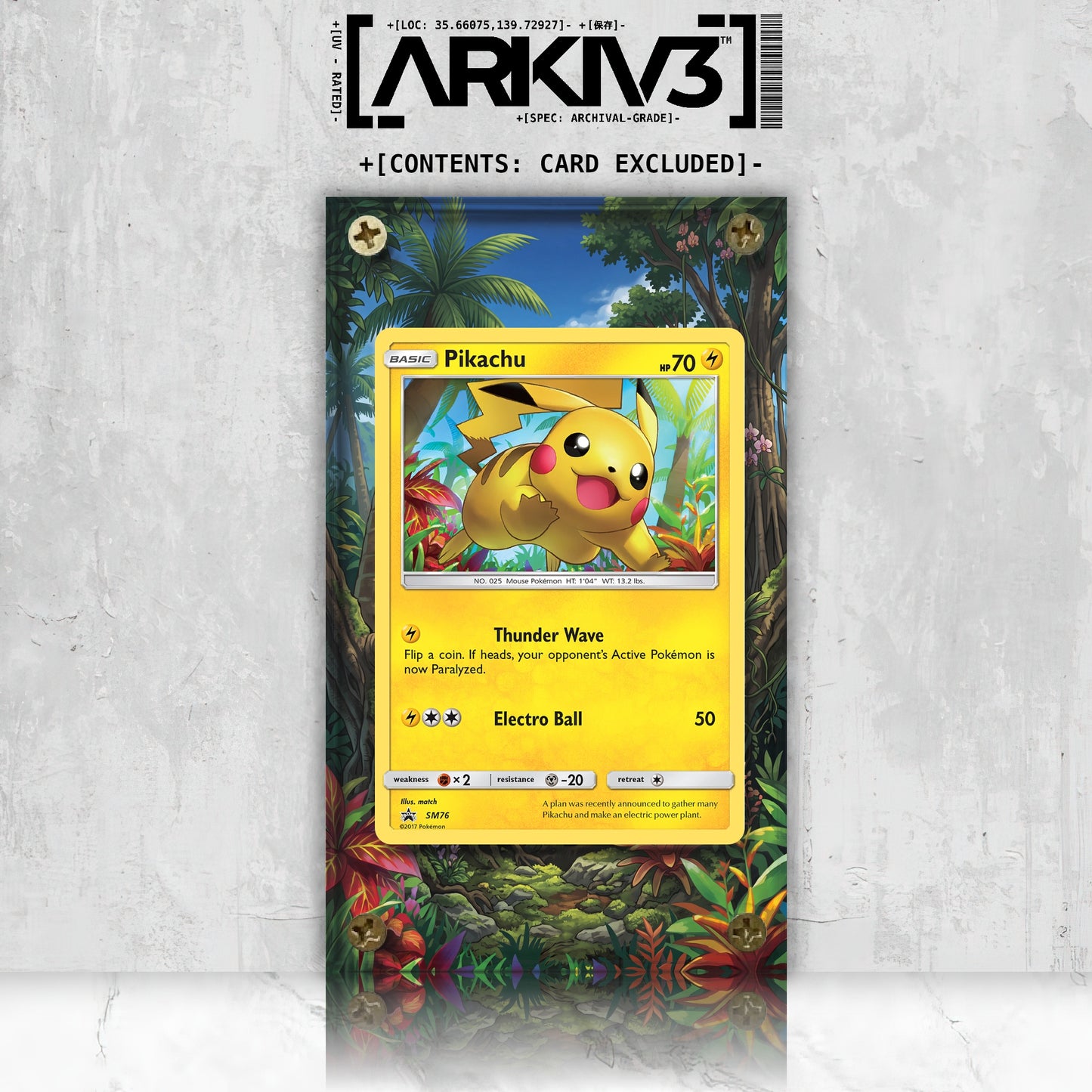 [UNIT: SM76] // Pikachu Extended Art Display Case - Raw