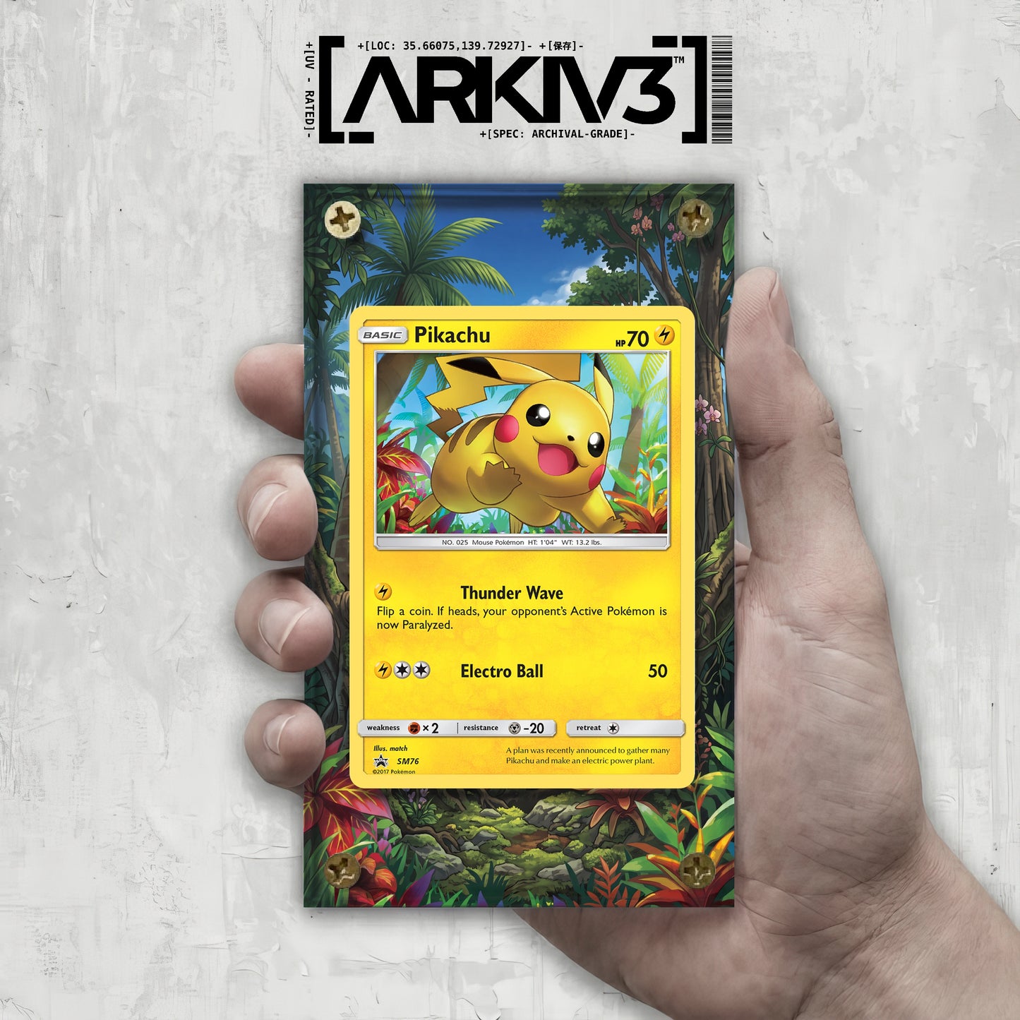 [UNIT: SM76] // Pikachu Extended Art Display Case - Raw