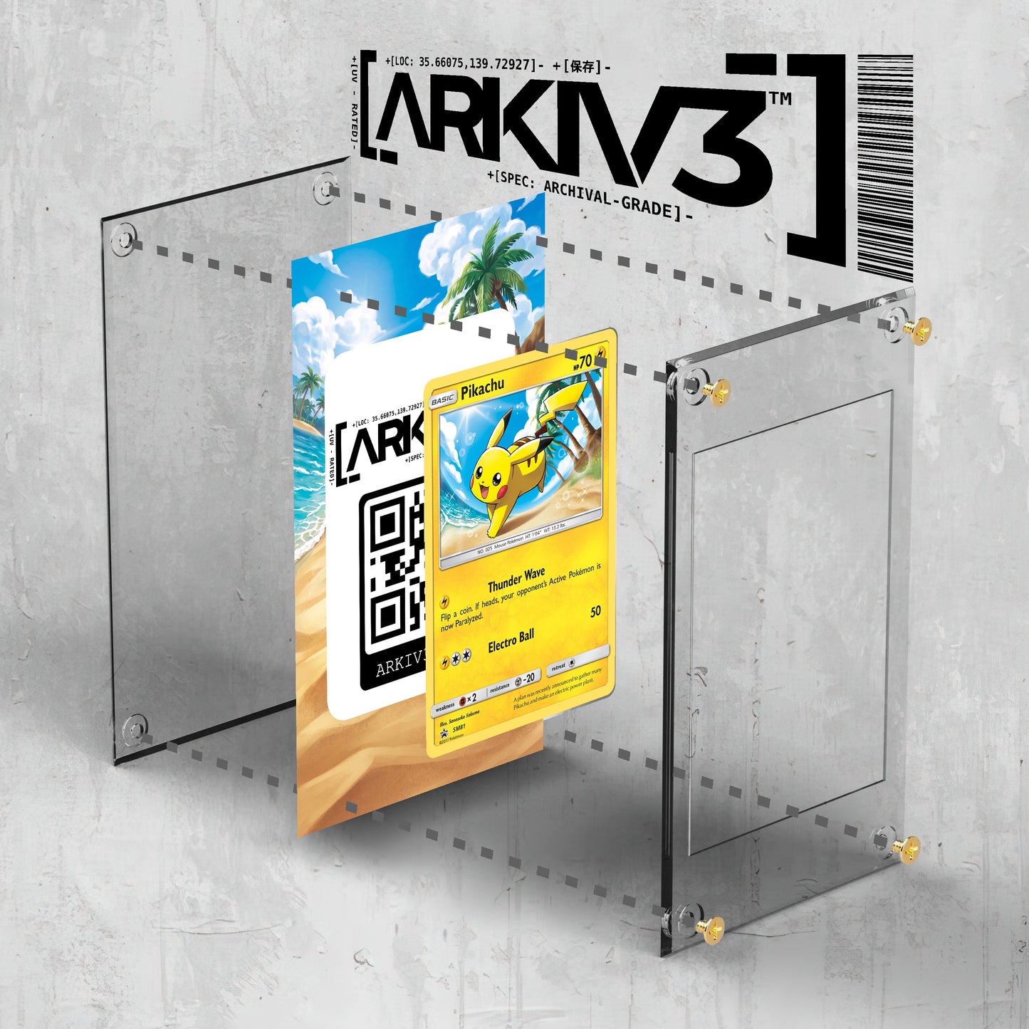 [UNIT: SM81] // Pikachu Extended Art Display Case - Raw