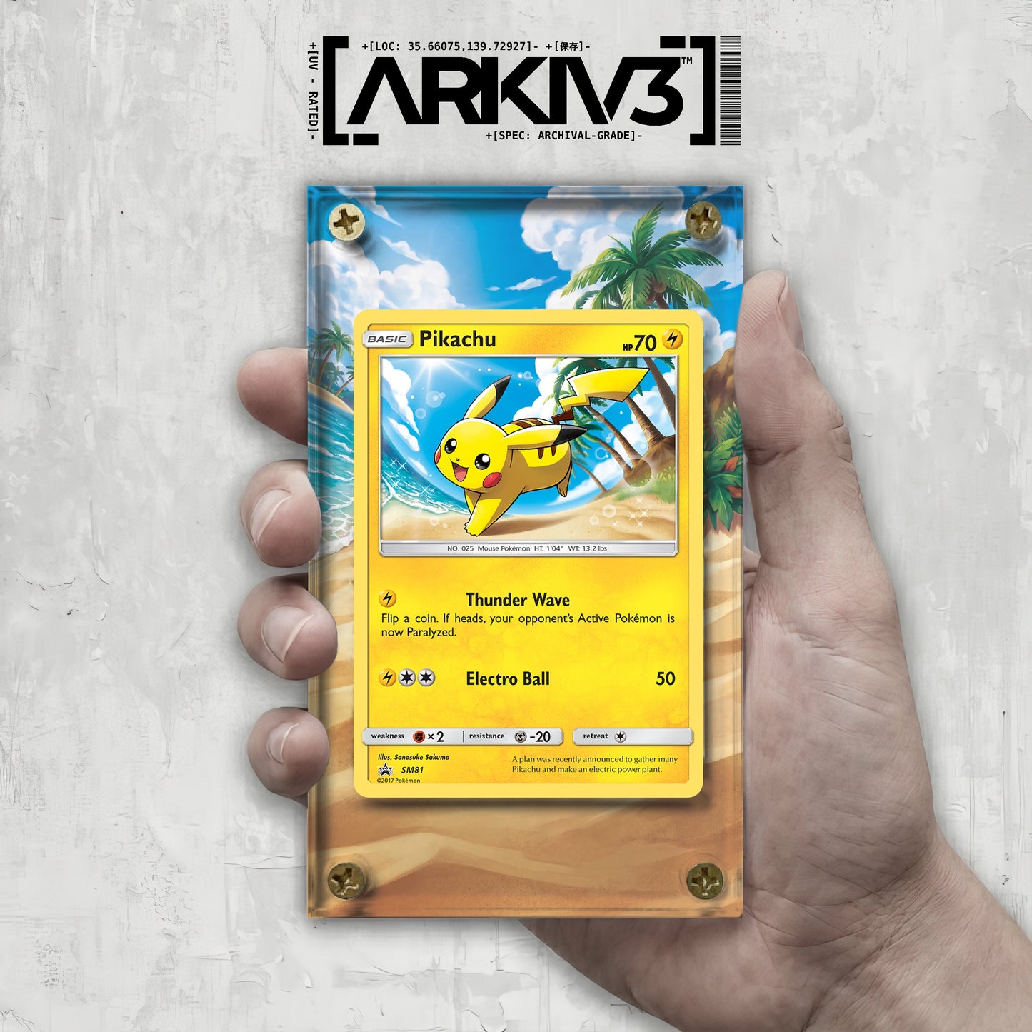[UNIT: SM81] // Pikachu Extended Art Display Case - Raw