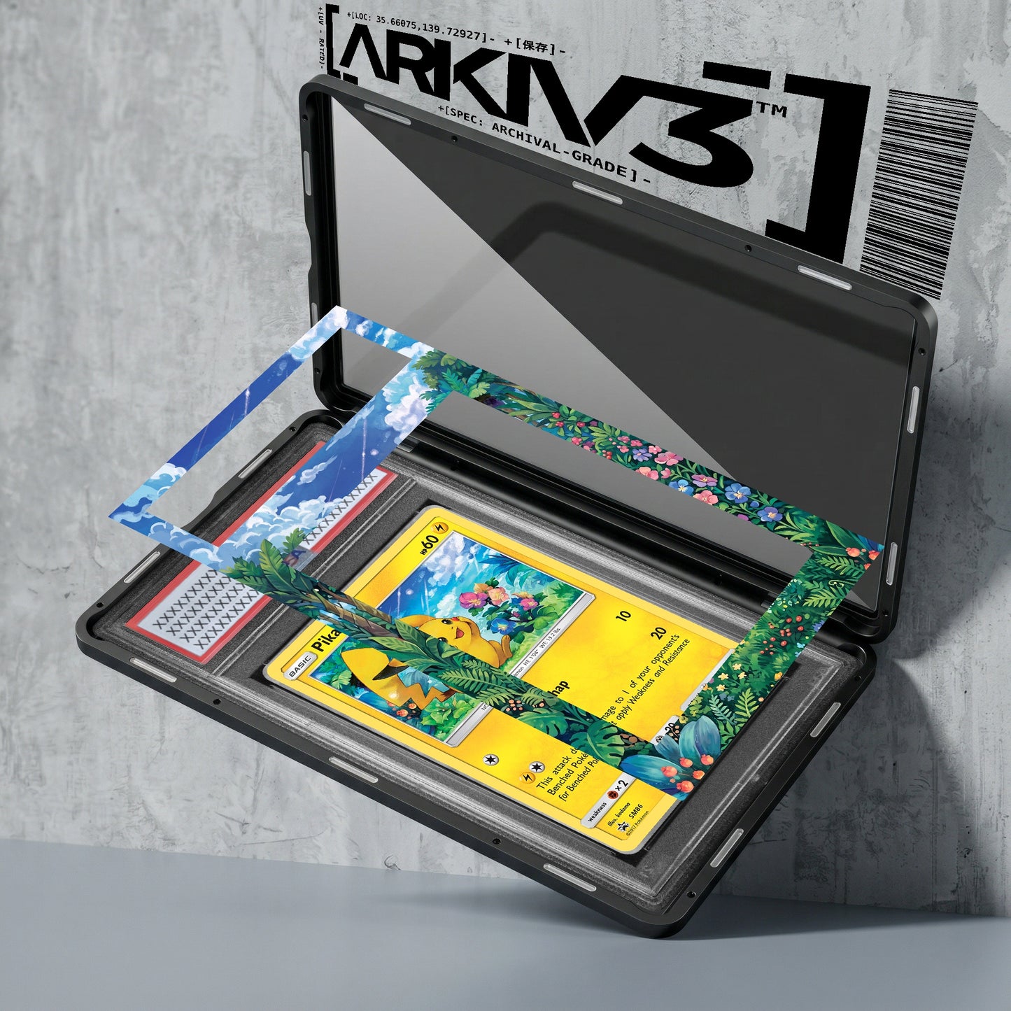 ARKIV3 PSA graded exploded mockup