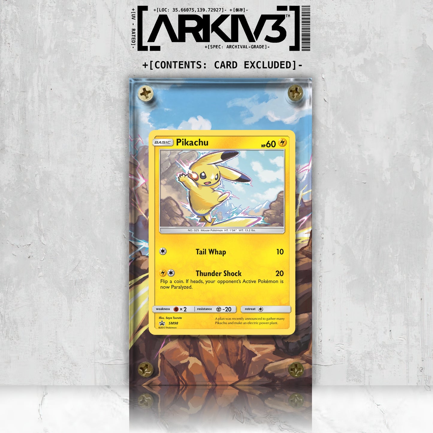[UNIT: SM98] // Pikachu Extended Art Display Case - Raw