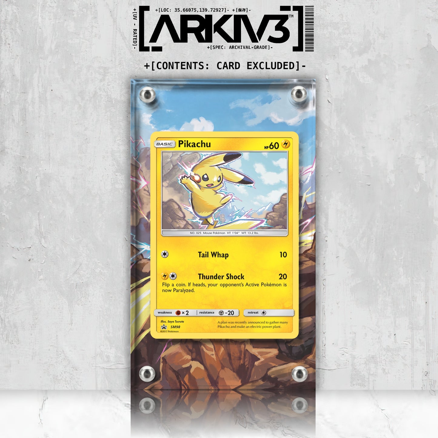 [UNIT: SM98] // Pikachu Extended Art Display Case - Raw