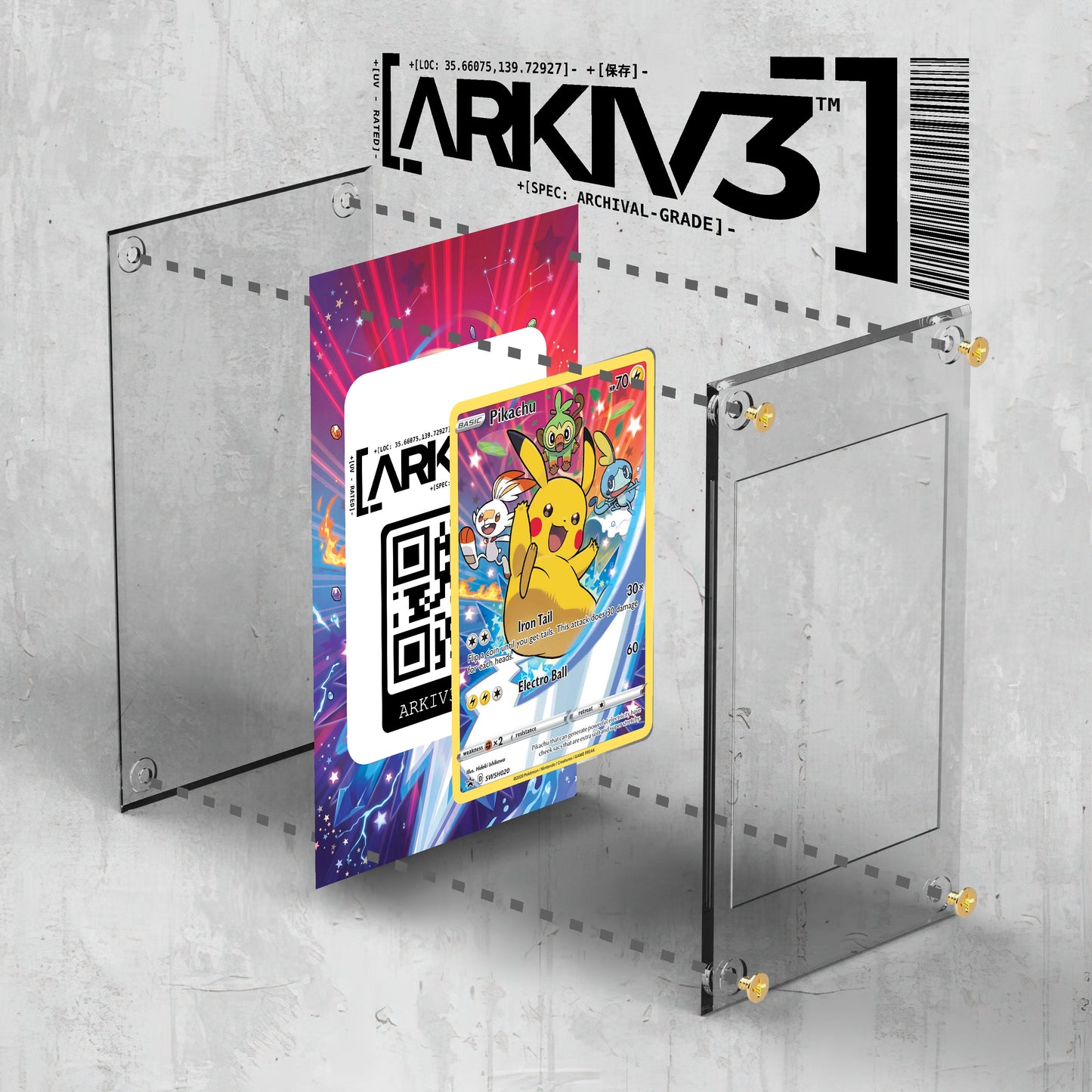 [UNIT: SWSH020] // Pikachu Extended Art Display Case - Raw