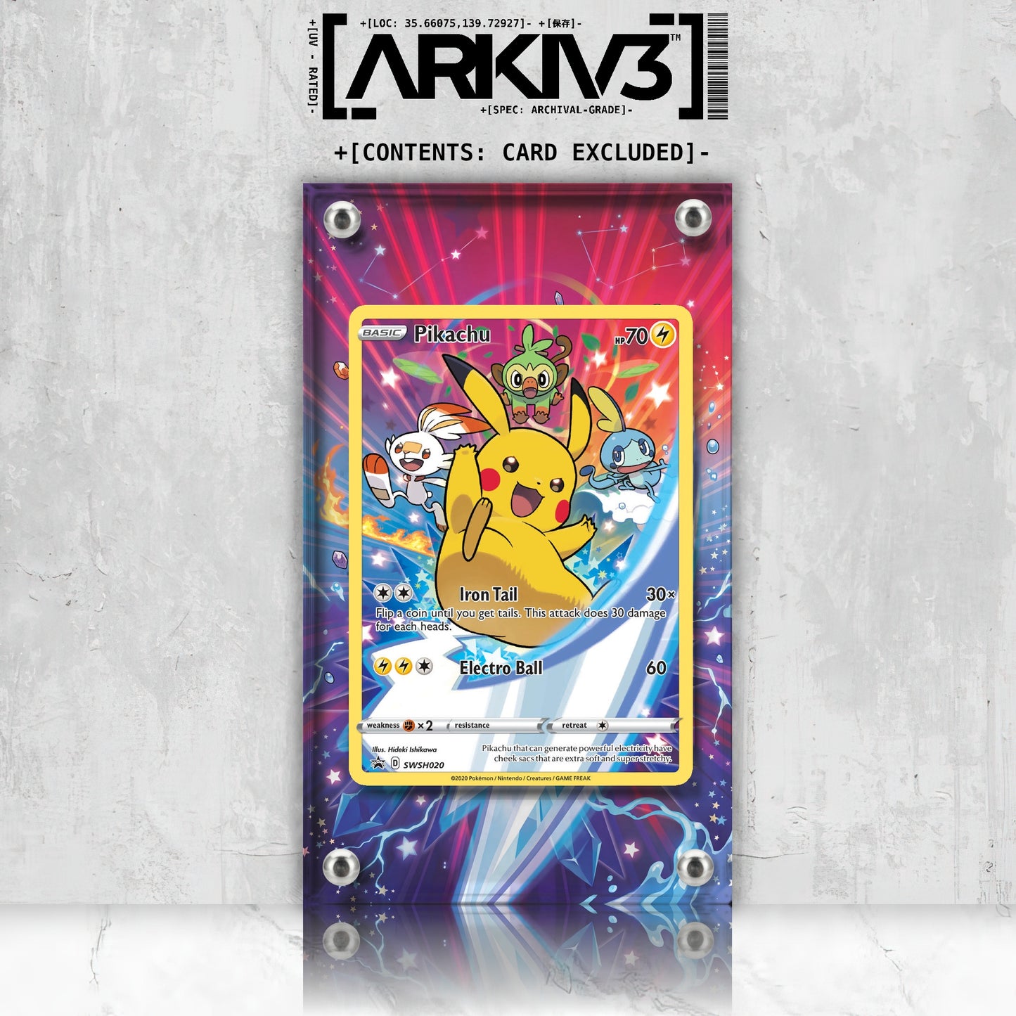 [UNIT: SWSH020] // Pikachu Extended Art Display Case - Raw
