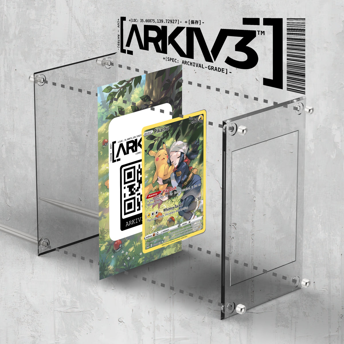 [UNIT: TG05/TG30] // Pikachu Extended Art Display Case - Raw