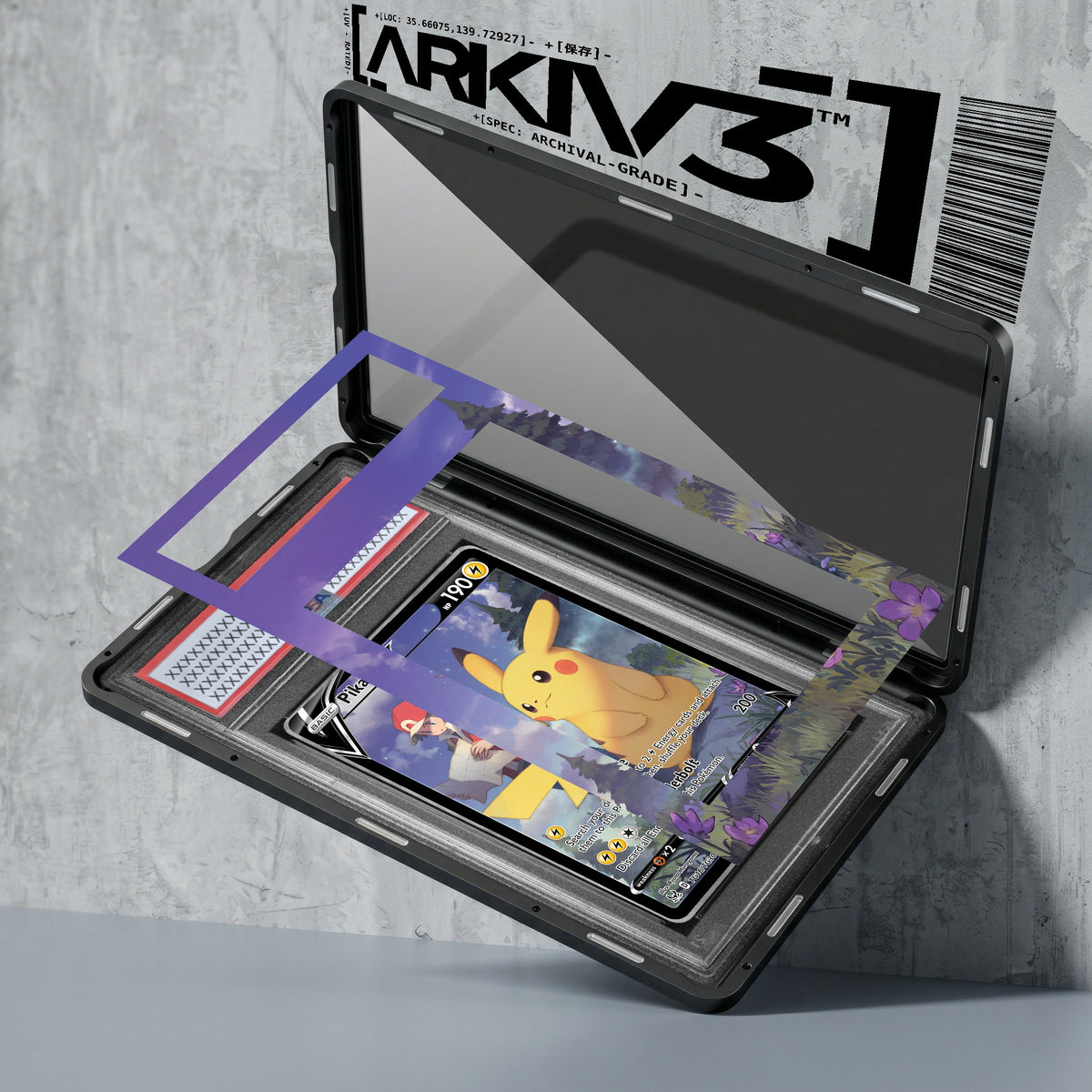 ARKIV3 PSA graded exploded mockup