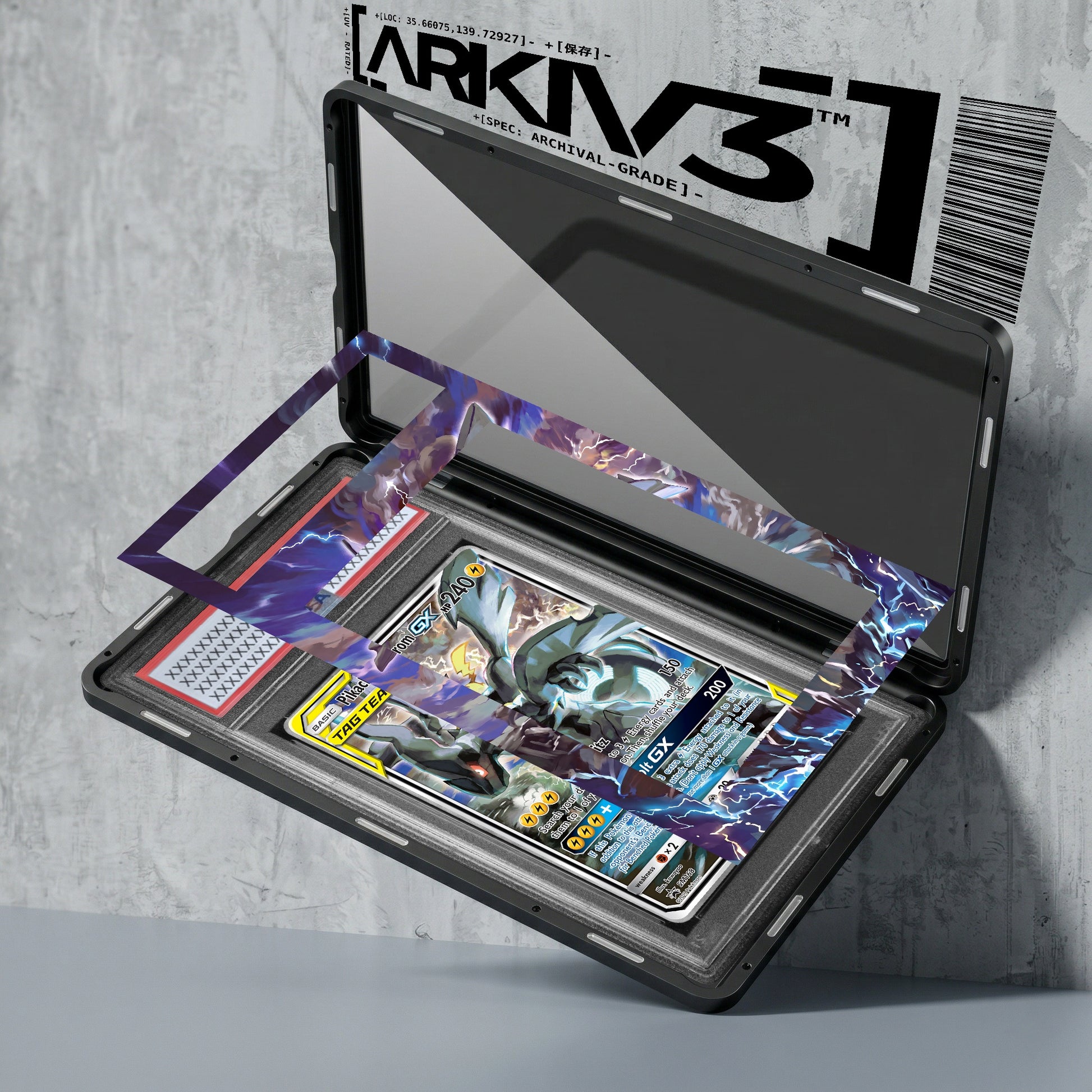 ARKIV3 PSA graded exploded mockup