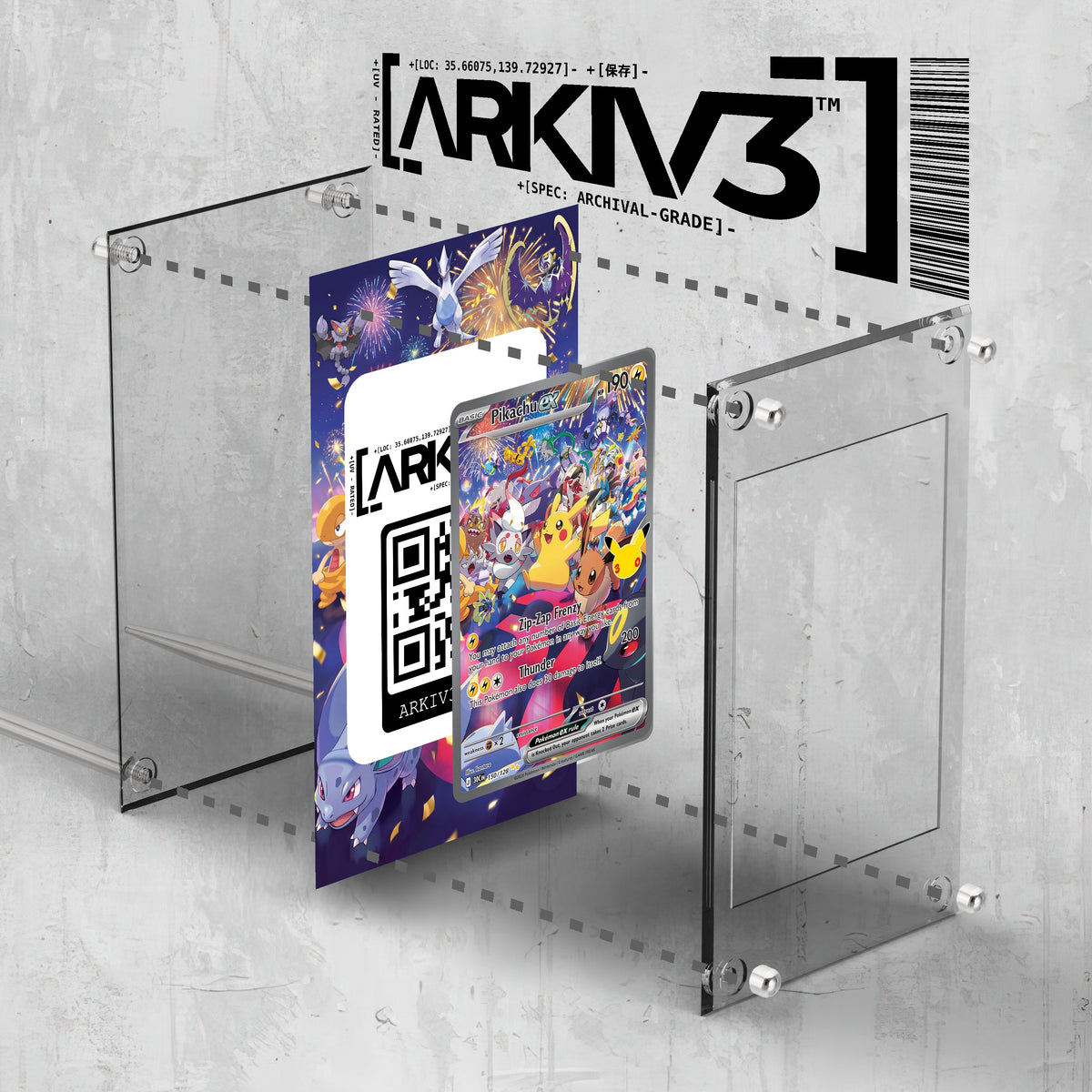 [UNIT: 150/128] // Pikachu ex Extended Art Display Case - Raw