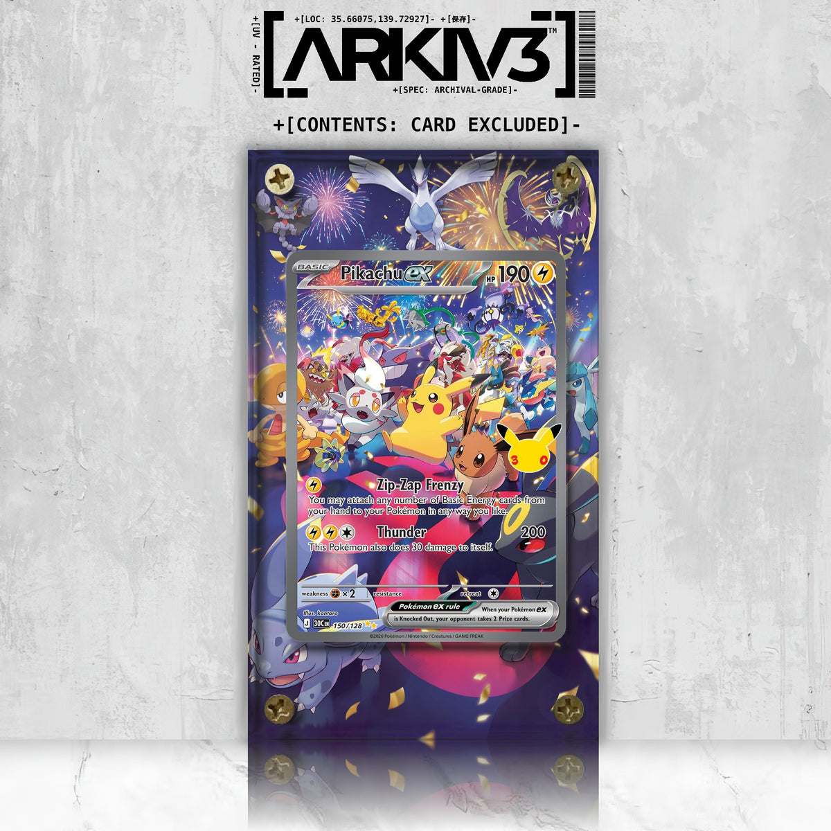 [UNIT: 150/128] // Pikachu ex Extended Art Display Case - Raw