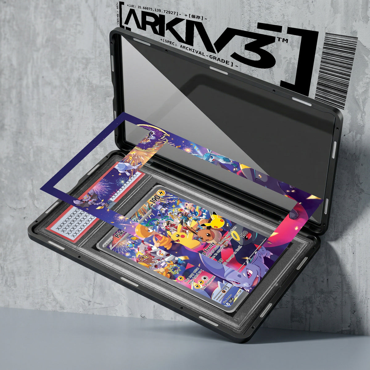 ARKIV3 PSA graded exploded mockup