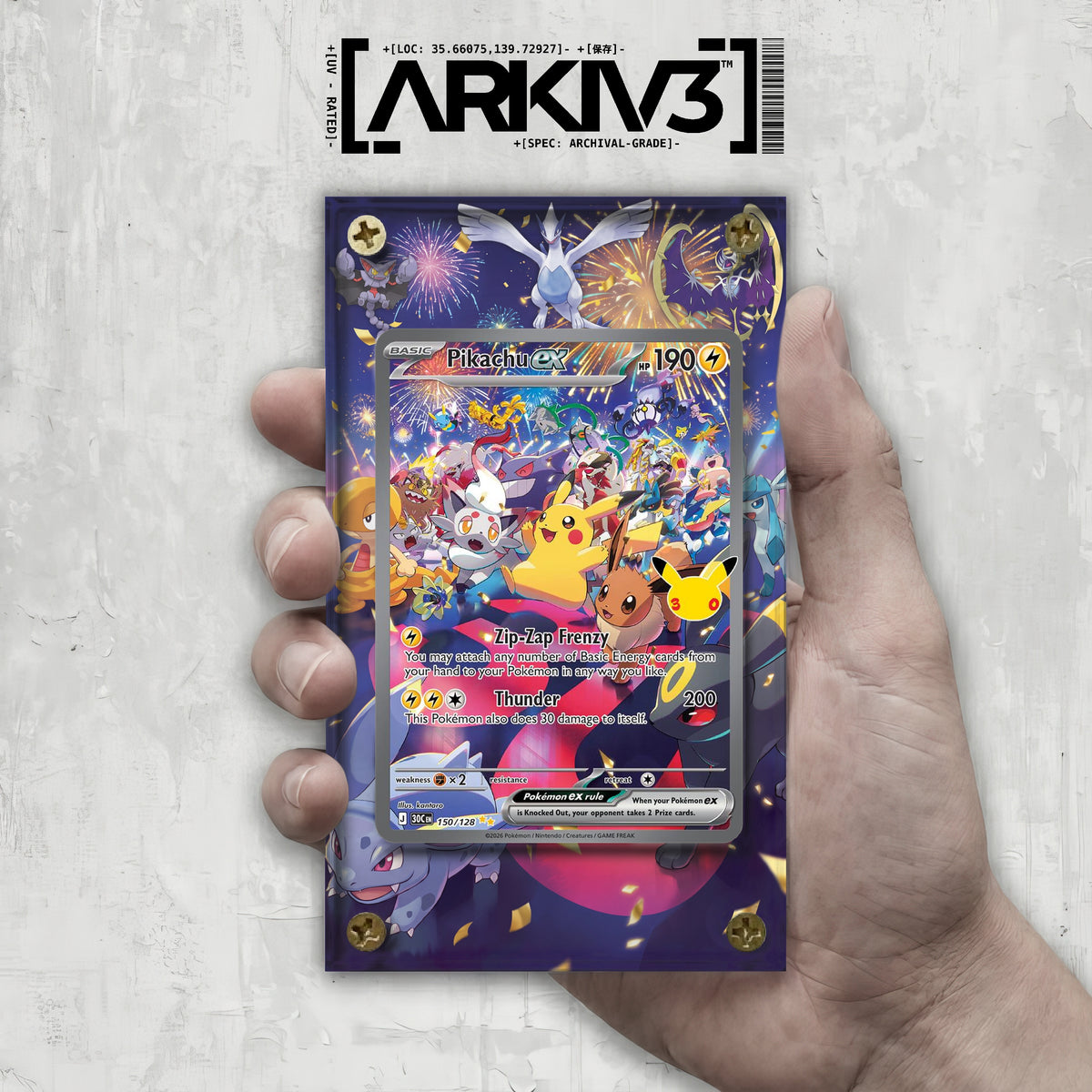 [UNIT: 150/128] // Pikachu ex Extended Art Display Case - Raw