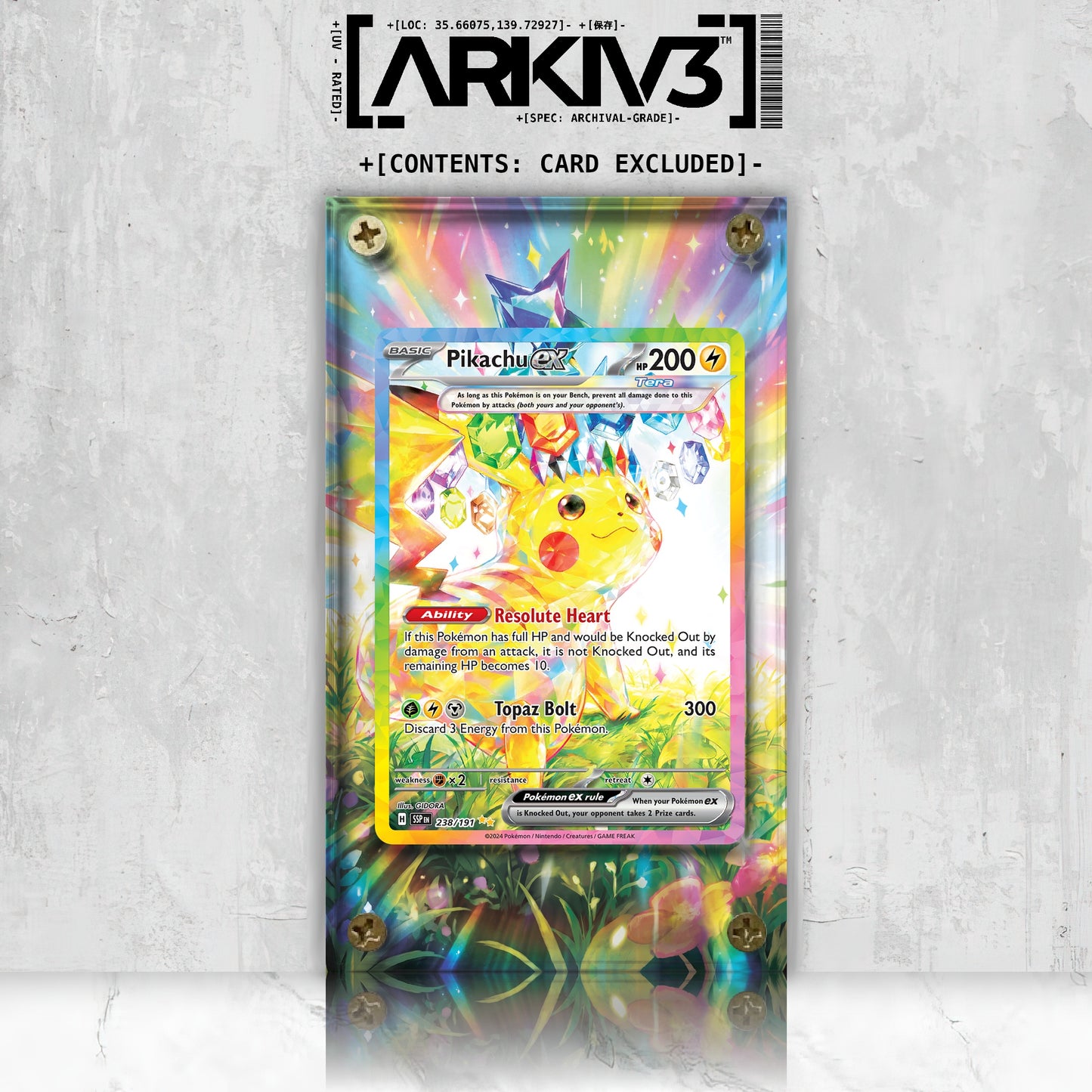 [UNIT: 238/191] // Pikachu ex Extended Art Display Case - Raw