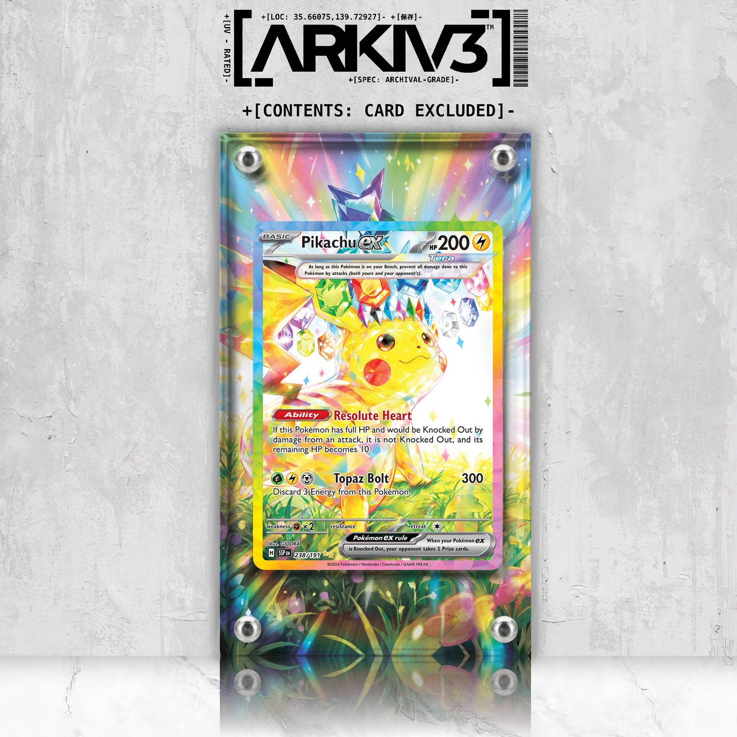 [UNIT: 238/191] // Pikachu ex Extended Art Display Case - Raw