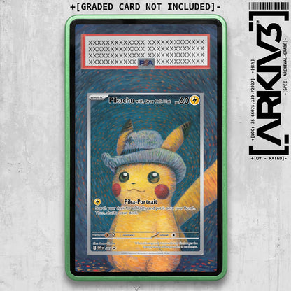 [UNIT: 085] // Pikachu with Grey Felt Hat Extended Art Display Case - Graded