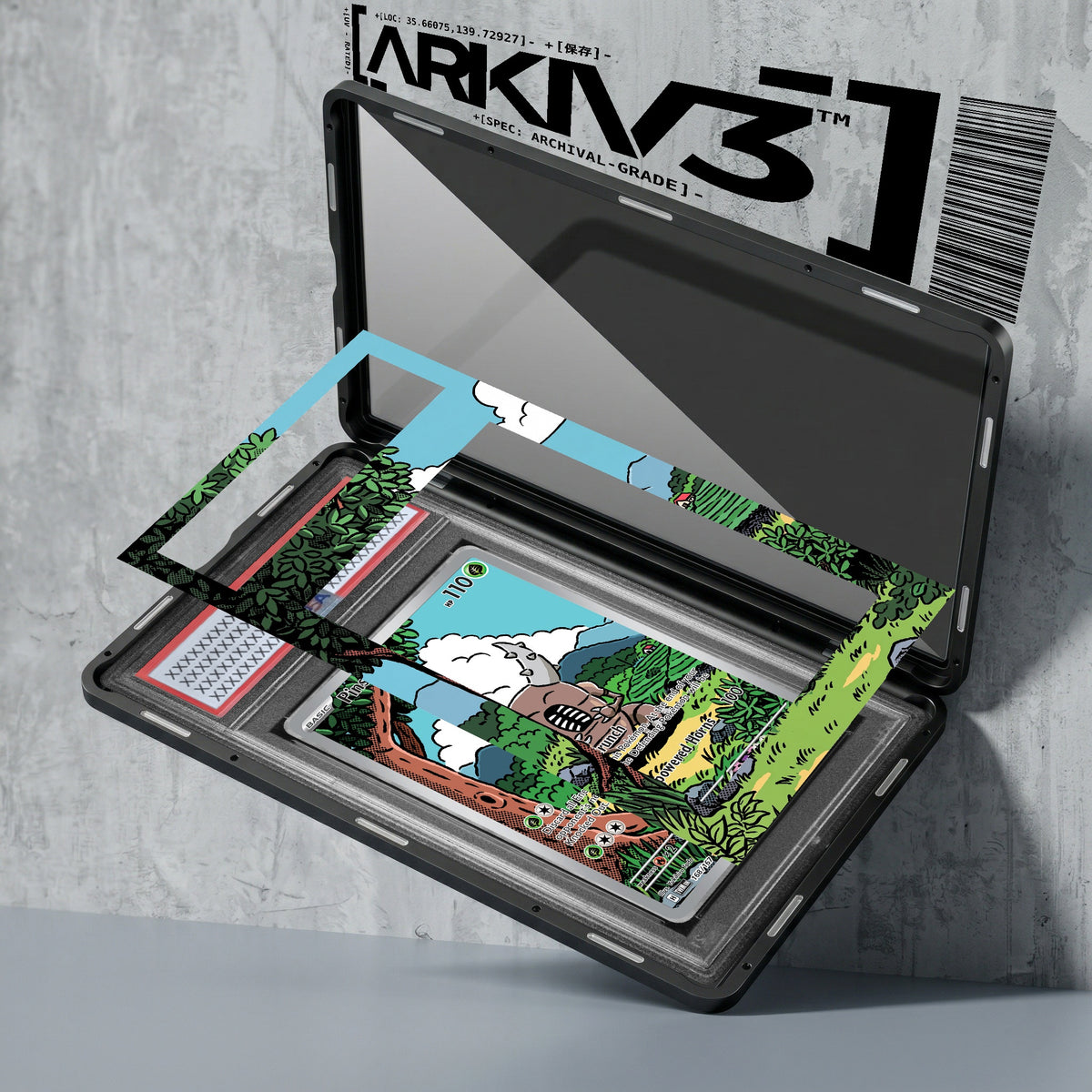 ARKIV3 PSA graded exploded mockup
