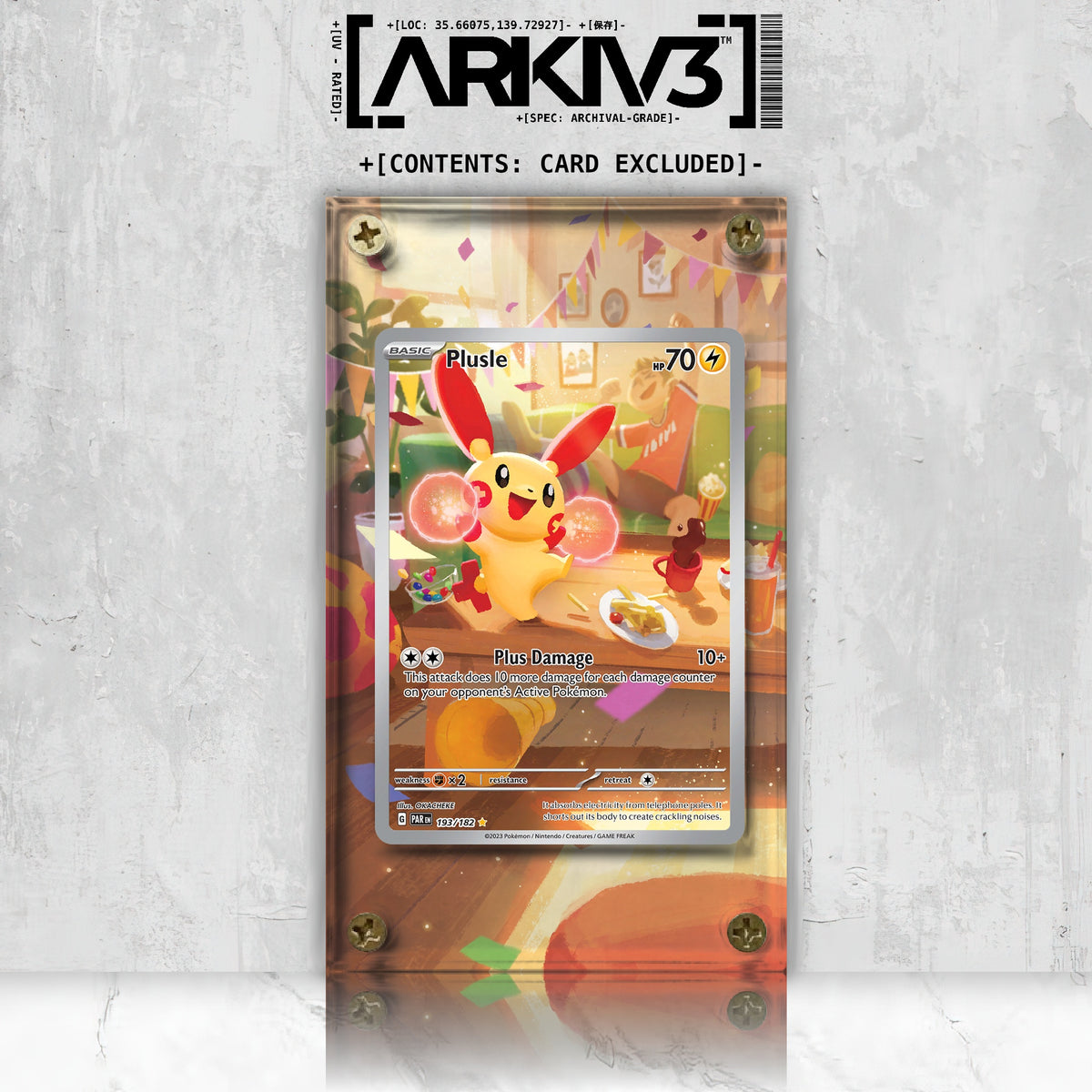 [UNIT: 193/182] // Plusle Extended Art Display Case - Raw